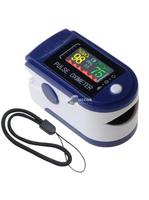 Hordozható digitális pulzoximéter, véroxigénmérő, pulzusmérő színes kijelzővel