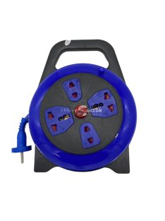 Hosszabbító 5m, 4 foglalatos, kék