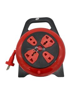 Hosszabbító 5m,4 foglalatos, piros