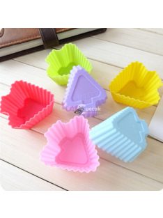 12 részes színes szilikon muffin sütőforma - fenyőfa