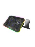 Esperanza RGB Világítású Gaming Laptop hűtőállvány telefontartóval 