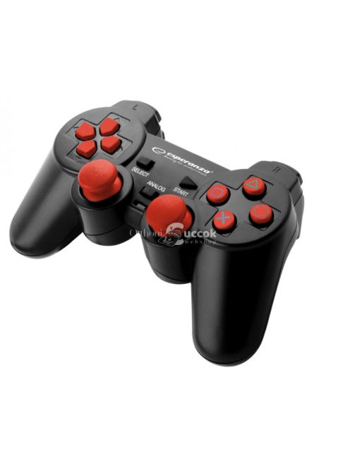 Esperanza Játékvezérlő PS2/PS3/PC USB Consair Fekete/Piros 