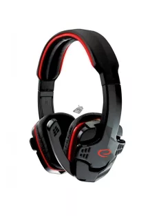 Esperanza sztereó gaming fejhallgató mikrofonnal piros 