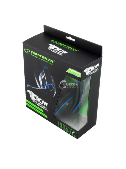 Esperanza Gaming fejlhallgató mikrofonnal kék 