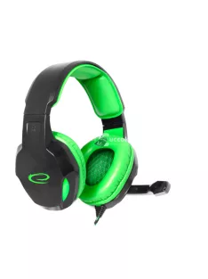 Esperanza sztereó gaming fejhallgató mikrofonnal zöld