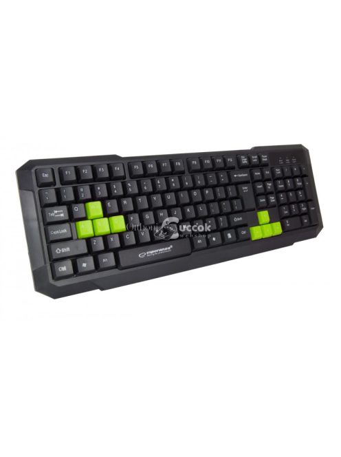 Esperanza vezetékes Gaming USB billentyűzet zöld