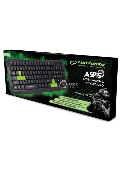 Esperanza vezetékes Gaming USB billentyűzet zöld