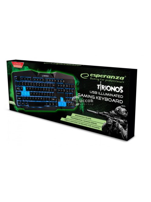 Esperanza vezetékes Gaming USB világító billentyűzet kék