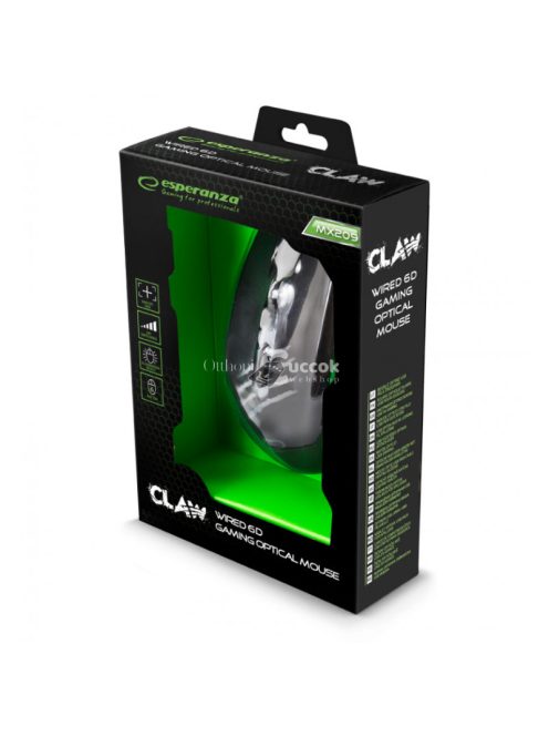 Esperanza Gaming vezetékes USB egér zöld