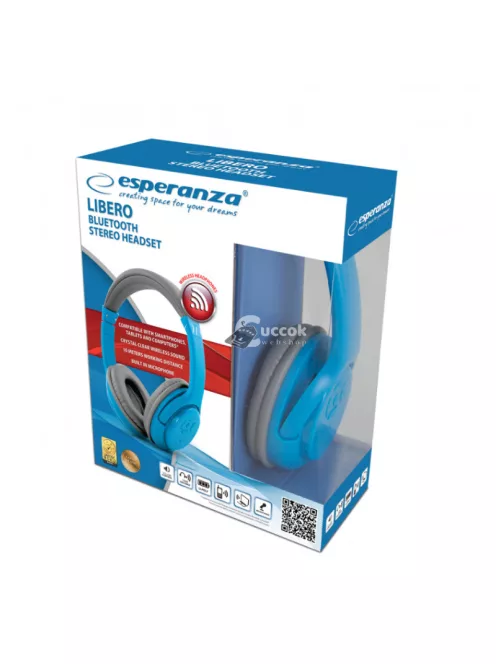 Esperanza Bluetooth fejhallgató kék