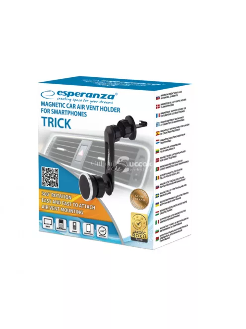 Esperanza mágneses szellőzőrácsra helyezhető okostelefon tartó
