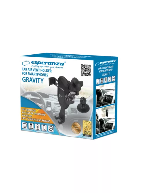 Esperanza szellőzőrácsra helyezhető okostelefon tartó