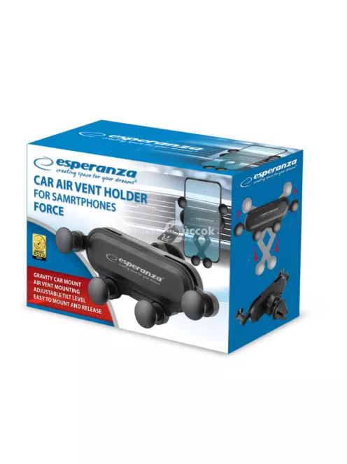 Esperanza Force szellőzőrácsra helyezhető okostelefon tartó