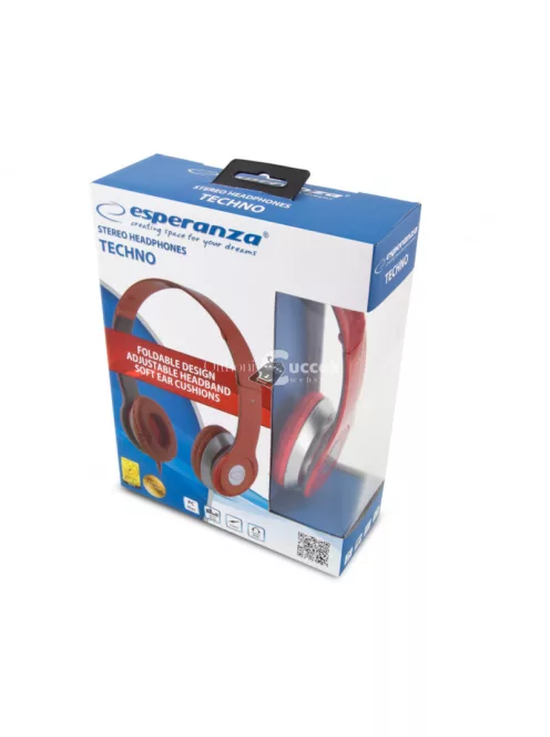 Esperanza Techno sztereó fejhallgató piros