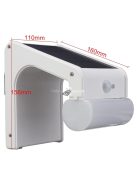 38 LED-es napelemes elegáns kültéri mozgásérzékelős fali lámpa távirányítóval