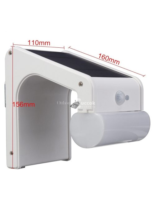 38 LED-es napelemes elegáns kültéri mozgásérzékelős fali lámpa távirányítóval