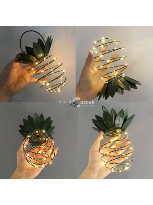 25 LED-es ananász formájú napelemes kültéri dekorációs lámpa