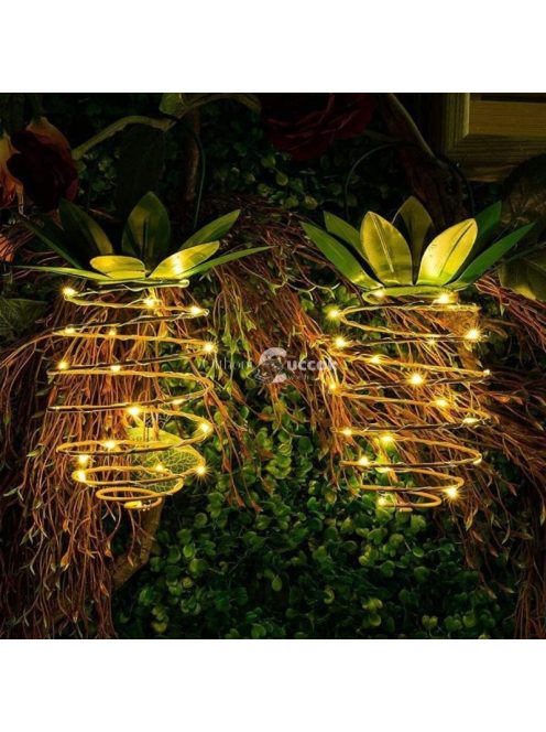 25 LED-es ananász formájú napelemes kültéri dekorációs lámpa