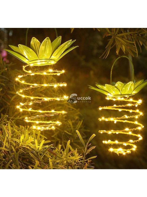 25 LED-es ananász formájú napelemes kültéri dekorációs lámpa