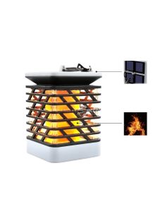 75 LED-es tűzhatású felakasztható napelemes kerti lámpa