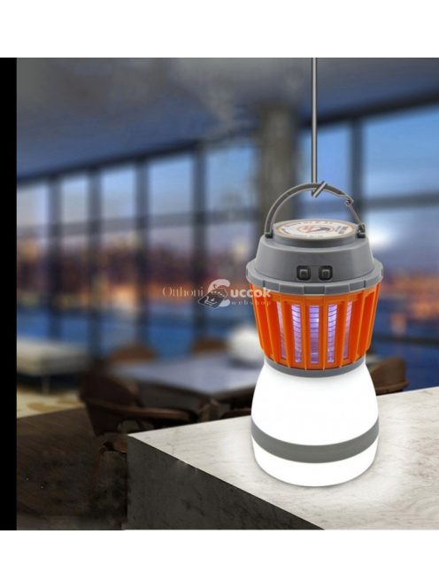 Napelemes hordozható szúnyogirtó lámpa, kemping lámpa állítható fényerővel