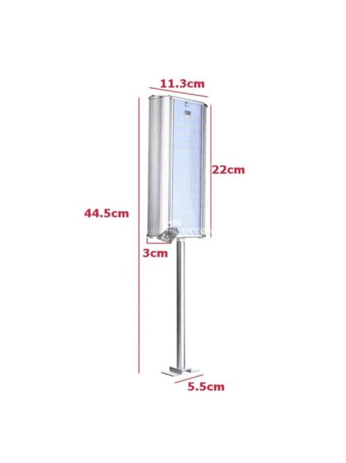 70 LED-es napelemes fali utcalámpa 5 világítási móddal, mozgásérzékelővel