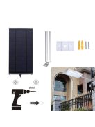 70 LED-es napelemes fali utcalámpa 5 világítási móddal, mozgásérzékelővel