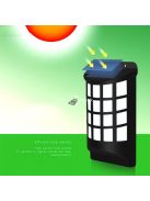 Hangulatos láng hatású napelemes fali lámpa, dekoráció