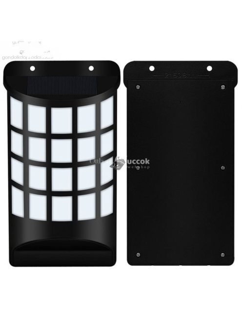 Hangulatos láng hatású napelemes fali lámpa, dekoráció