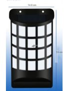 Hangulatos láng hatású napelemes fali lámpa, dekoráció