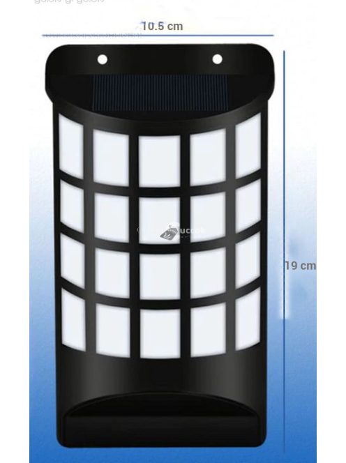 Hangulatos láng hatású napelemes fali lámpa, dekoráció