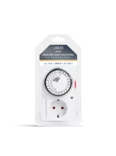   Időzíthető konnektor LED visszajelzővel  230V - 16A - 3680W