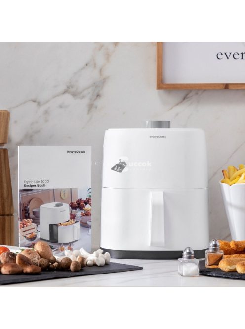Innovagoods Fryinn Lite 2000 fehér színű air fryer, forró levegős olaj nélküli sütő 2 L