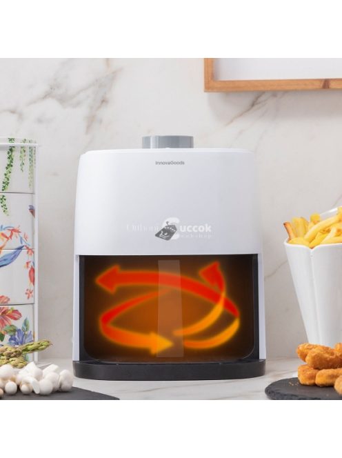Innovagoods Fryinn Lite 2000 fehér színű air fryer, forró levegős olaj nélküli sütő 2 L