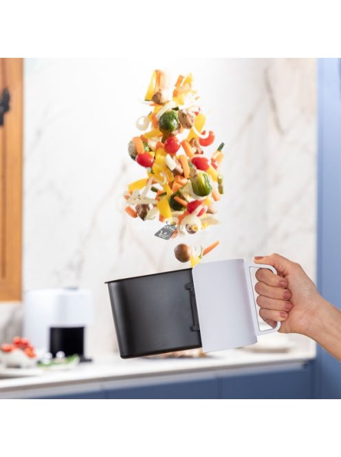 Innovagoods Fryinn Lite 2000 fehér színű air fryer, forró levegős olaj nélküli sütő 2 L