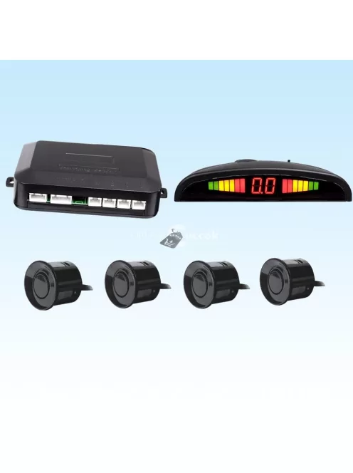 Tolatóradar LCD kijelzővel és 4 érzékelővel