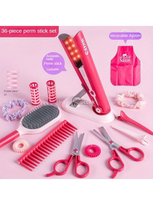 Szalon hang- és fényeffektes borbélyjáték készlet