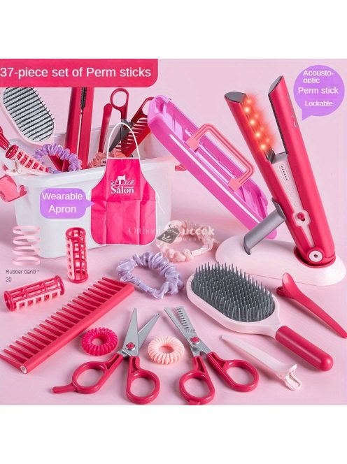 Szalon hang- és fényeffektes borbélyjáték készlet