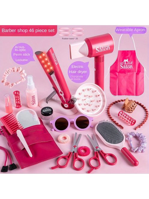 Szalon hang- és fényeffektes borbélyjáték készlet