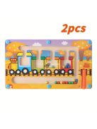 Mágneses fa vasúti labirintus kirakós játék