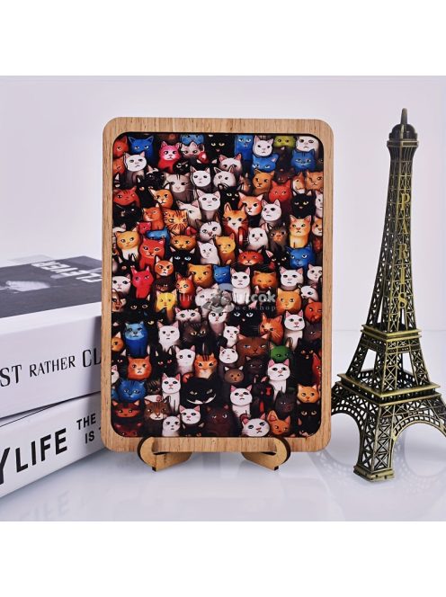 Macska oktató kirakó játék