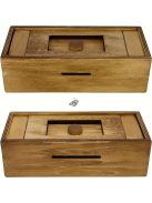 Fa Puzzle Pénzes Doboz Titkos Rekeszzel