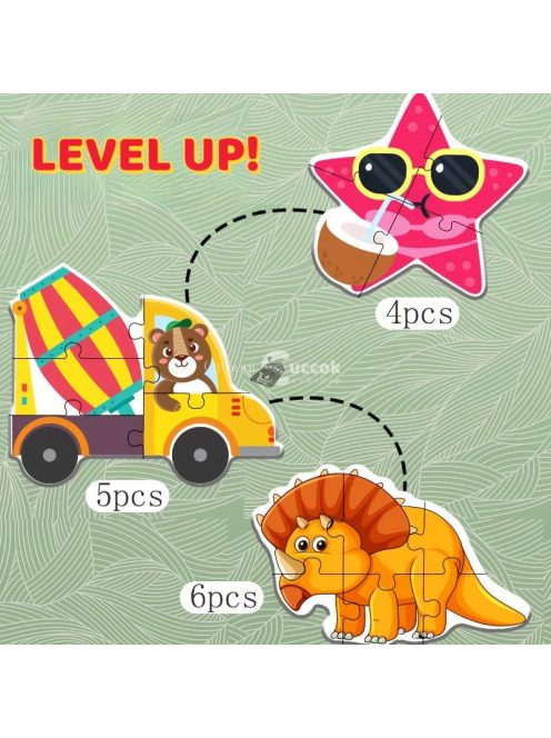 Oktató Puzzle Játékkészlete Tárolódobozzal