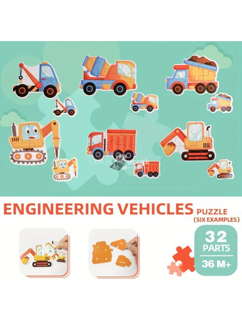 Oktató Puzzle Játékkészlete Tárolódobozzal