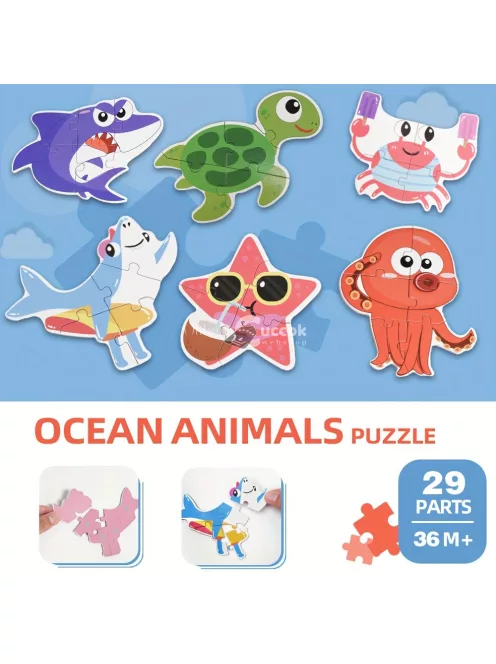 Oktató Puzzle Játékkészlete Tárolódobozzal