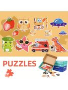 Oktató Puzzle Játékkészlete Tárolódobozzal