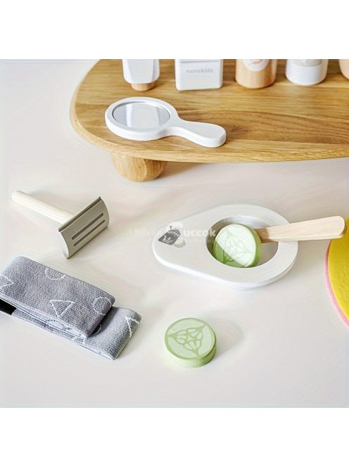 Játék fából készült smink- és bőrápoló készlet gyerekeknek