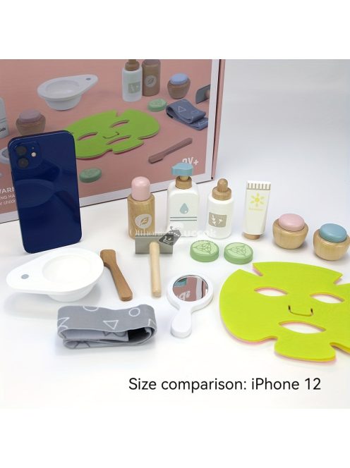 Játék fából készült smink- és bőrápoló készlet gyerekeknek