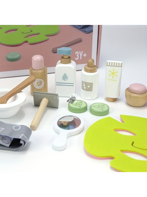 Játék fából készült smink- és bőrápoló készlet gyerekeknek