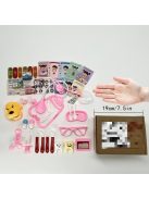 Játék állatorvosi szett, sztetoszkóppal, fecskendővel és fogászati eszközökkel